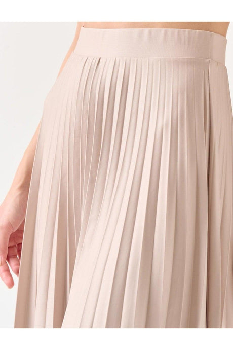 Mink Wide Cut High Waist Pleated Knitted Skirt - Swordslife