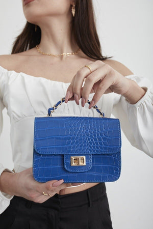 Sax Women'S Crocodile Patterned Mini Shoulder Bag