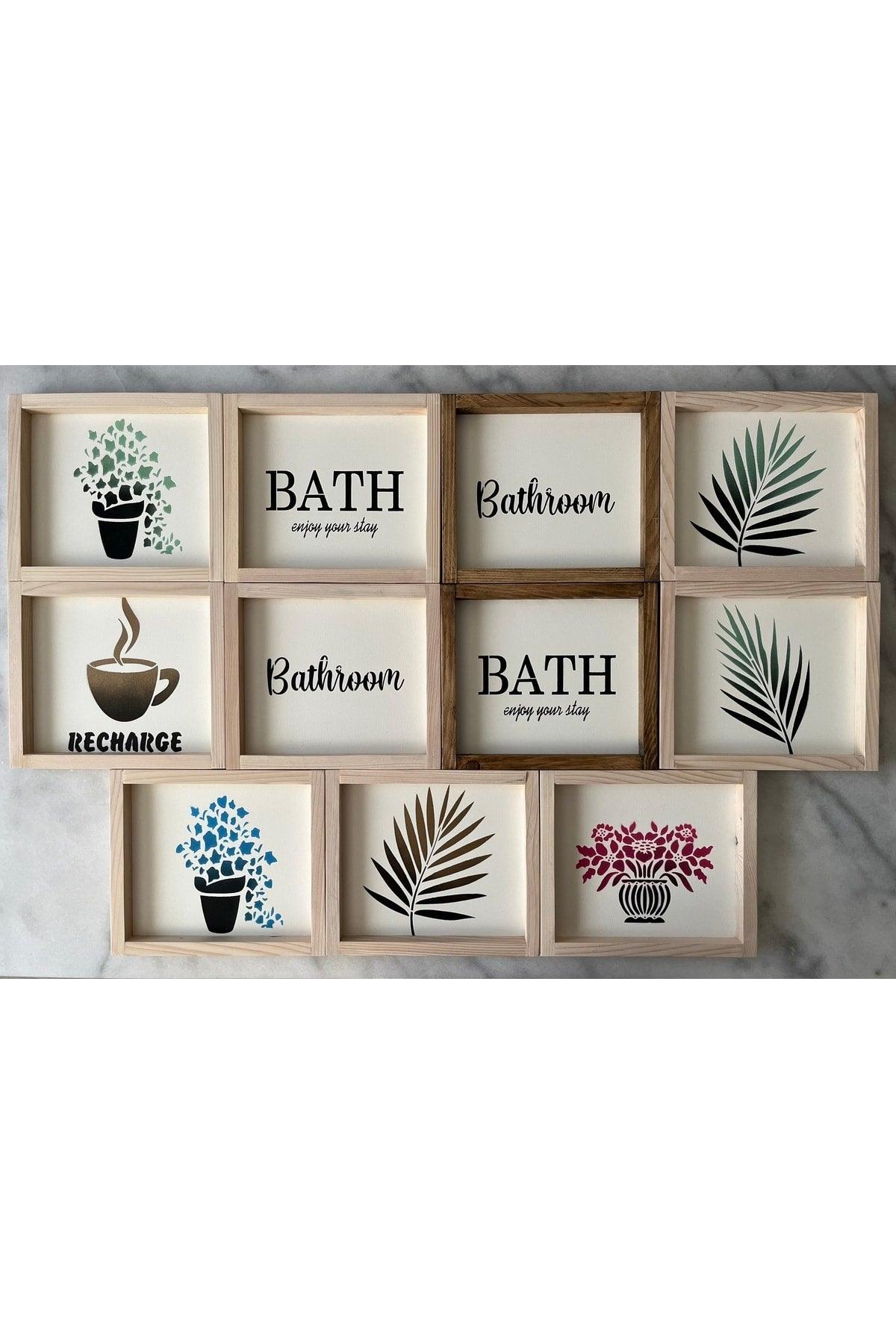 Tumbled Wooden Frame Bathroom Board 20x23 (bath ) - Swordslife