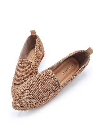 Women'S Knitted Flat Shoes Women'S Shoes Casual Shoes Mink