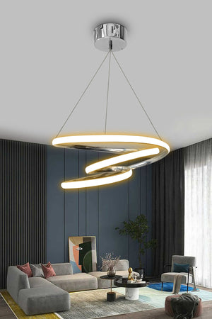 3 Color Controlled Dimmer Chrome Galaxy Led Chandelier