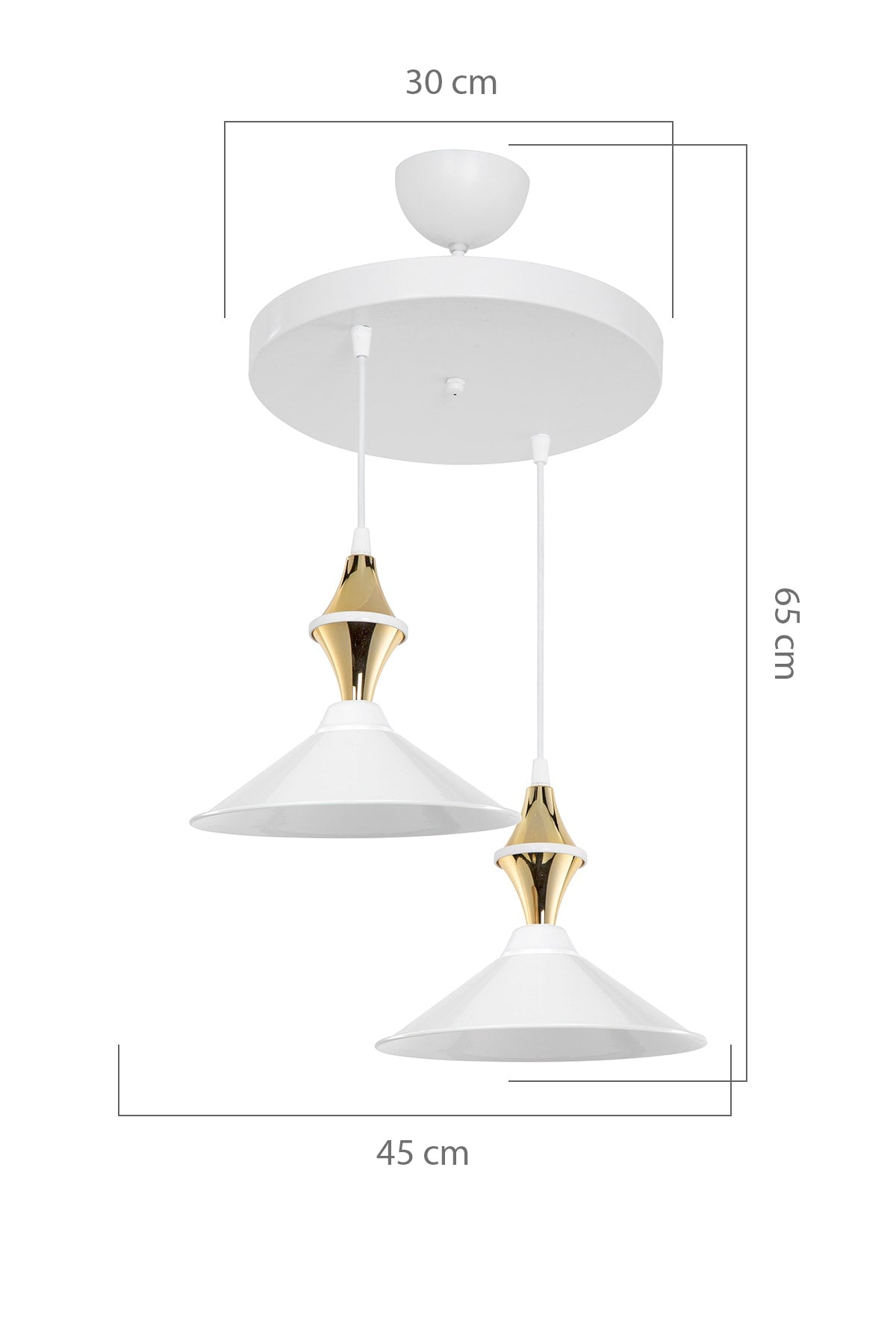 Maya Tile White/Gold Double Dining Room Living Room Hall Kitchen Chandelier