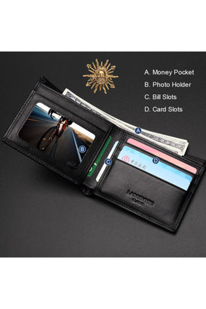 Made In Italy Genuine Leather Men'S Wallet Men'S Card Holder