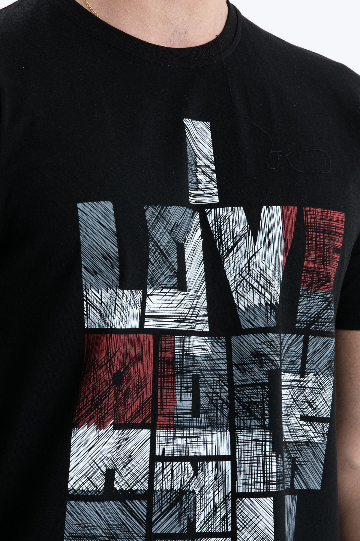 Men'S T-Shirt Regular Fit S-4095 Black