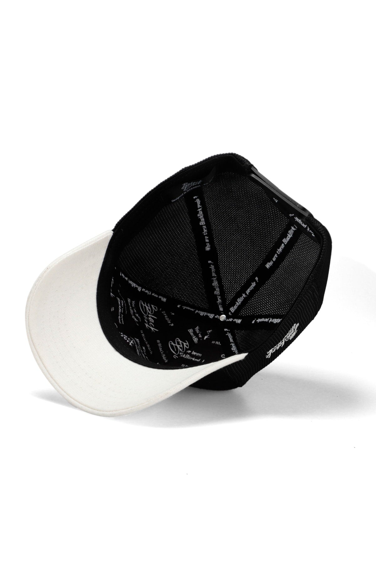 V1 Trucker Letter A - 1 Code Logo Unisex White Cap - Black Cap (Cap)