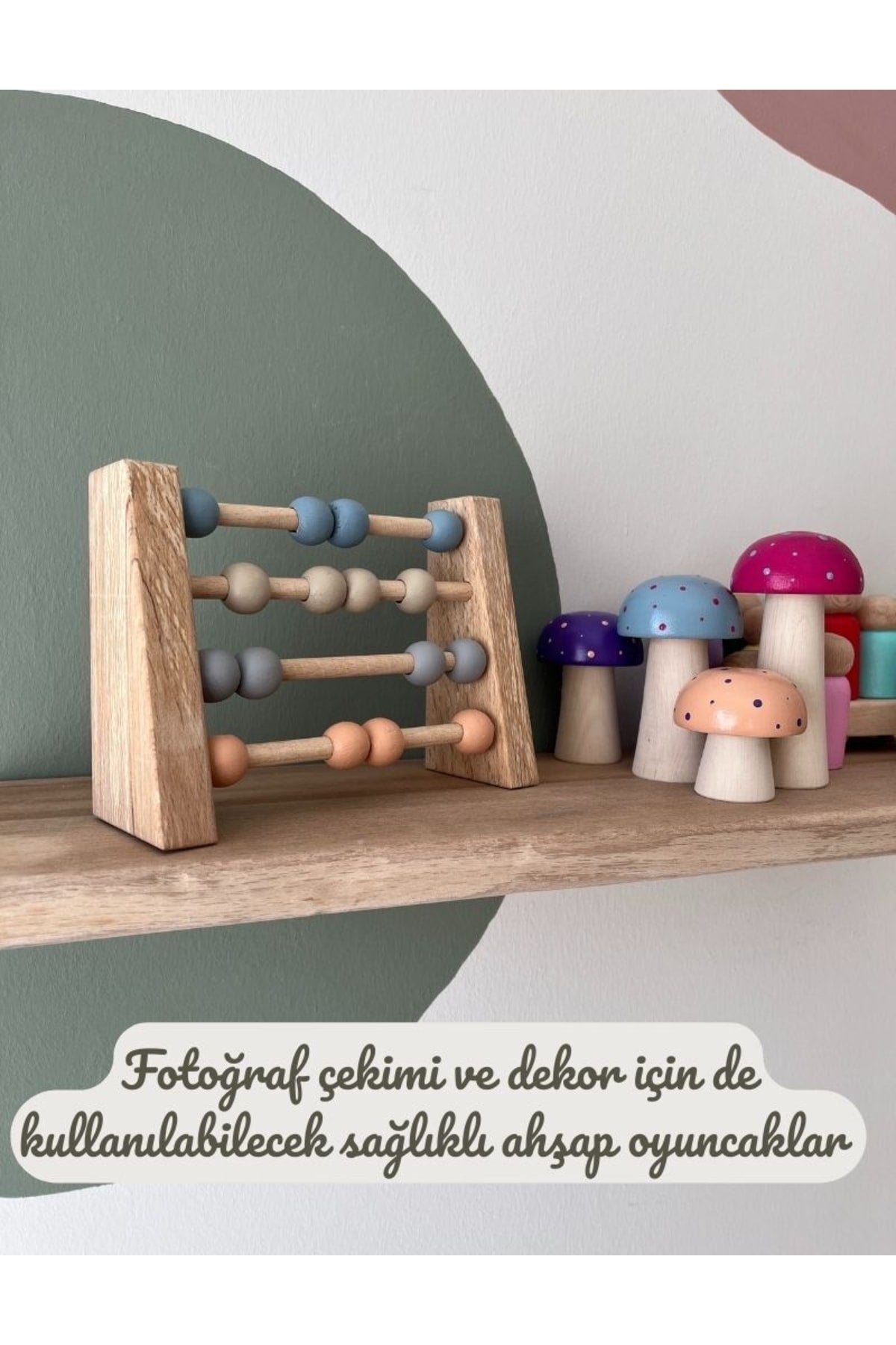 Natural Healthy Wooden Toy Montessori Abacus Analytical Intelligence Mathematics Kids Baby Room Decor