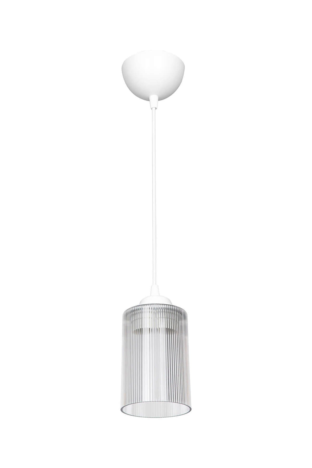 Transparent Optical Promo Pendant Lamp - Glass with Double Bulb Look