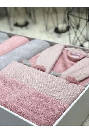 Sapphire Tassel Family Bathrobe Set - 8 Pcs - Swordslife