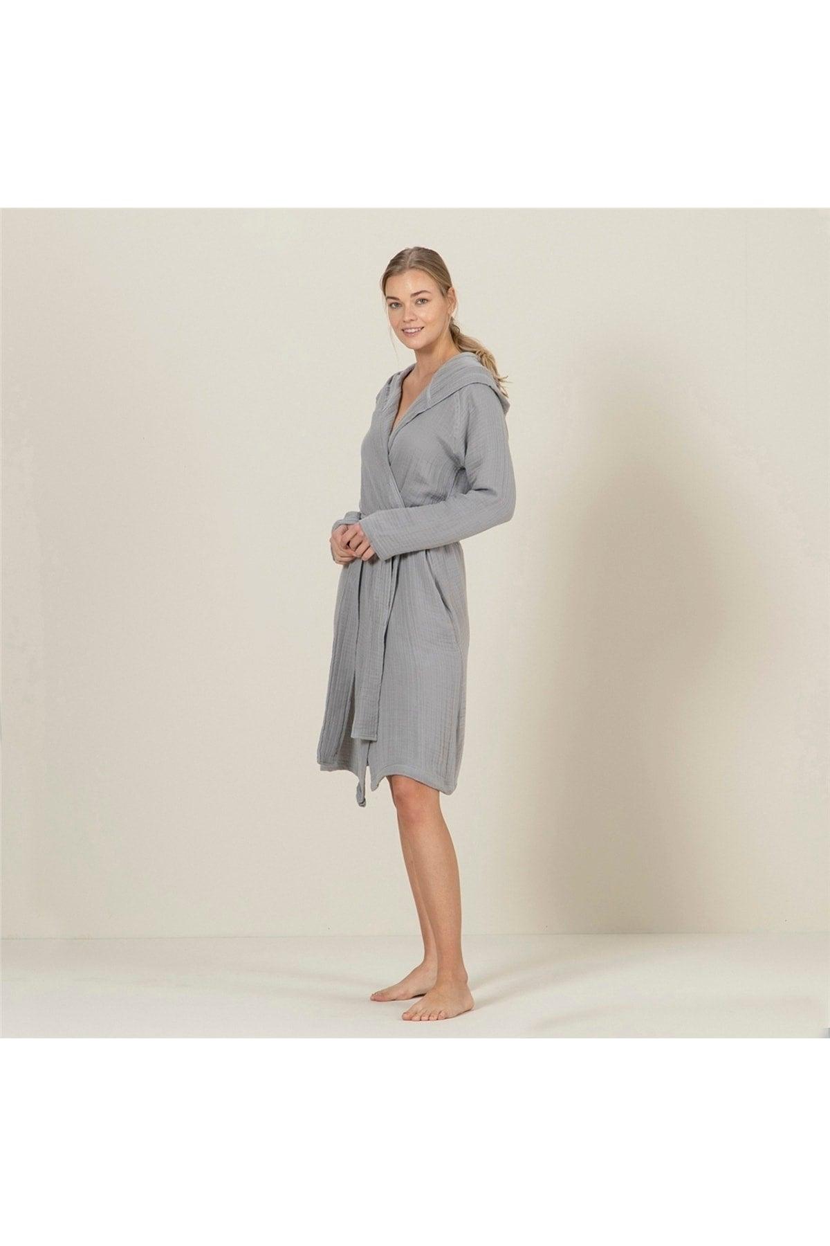 Armin Unisex Bathrobe Warm Gray - Swordslife