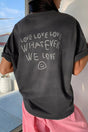 Unisex Smoked Whatever Oversize T-shirt Shoulder Tee - Swordslife