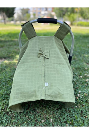 Run Baby Muslin Fabric Pushchair Cover (Green) 75X100Cm