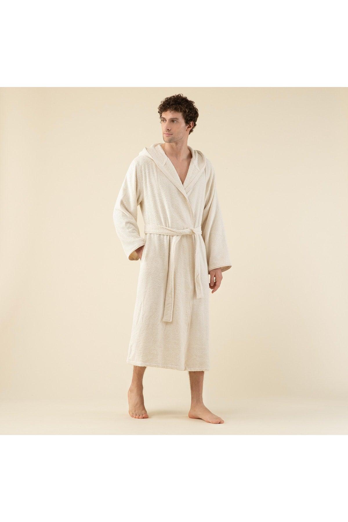 Lydia Unisex Bathrobe Natural - Swordslife