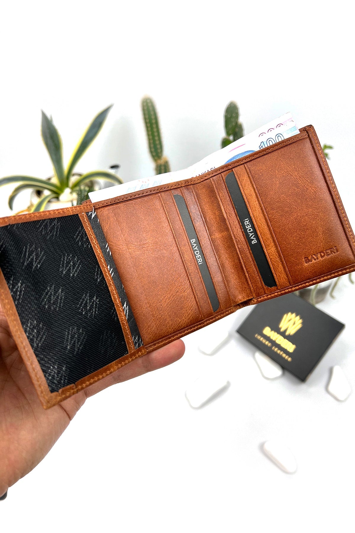 Genuine Tumbled Tan Leather Handy Polite Stylish Men'S Wallet