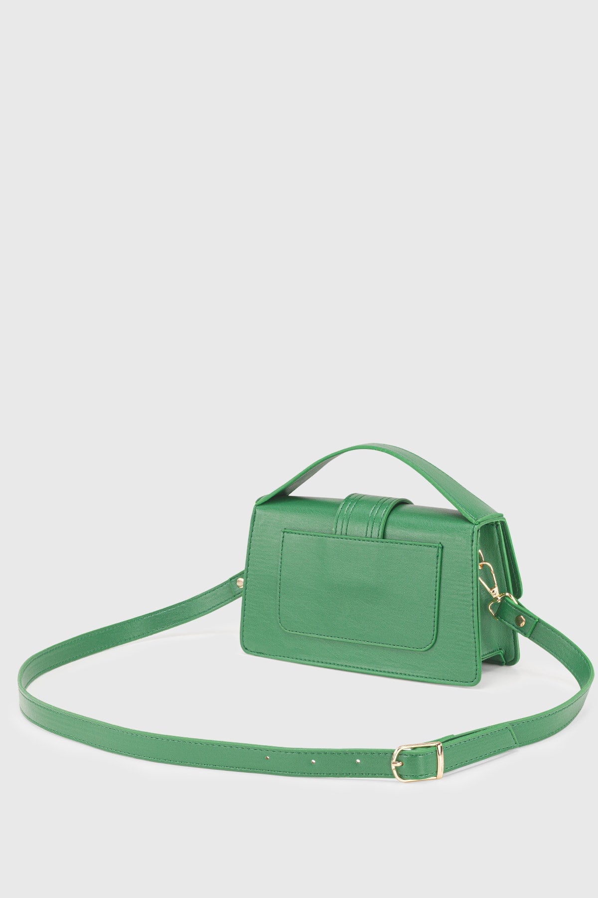 Women's Grass Green Leather Look Adjustable Crossbody Bag 229