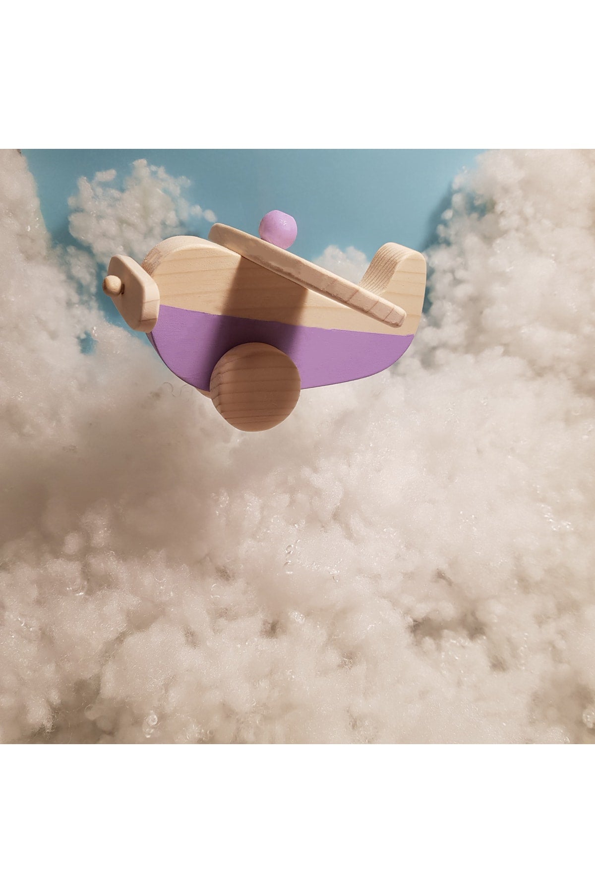 Handmade Wooden Toy Airplane, Educational, Creative, Vintage And Natural And Safe Wooden Baby Toy