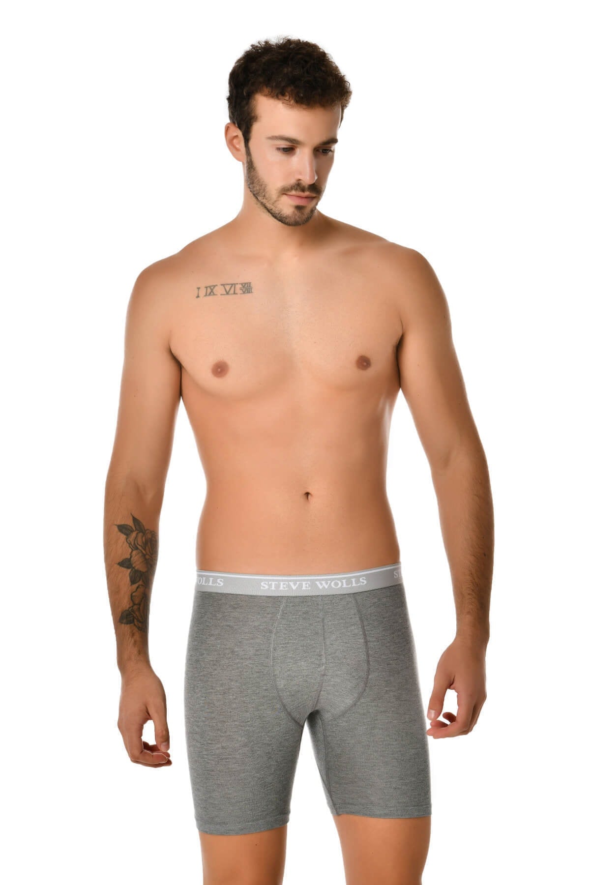 Men's Mixed Color Bamboo Long Leg Boxer Set of 5