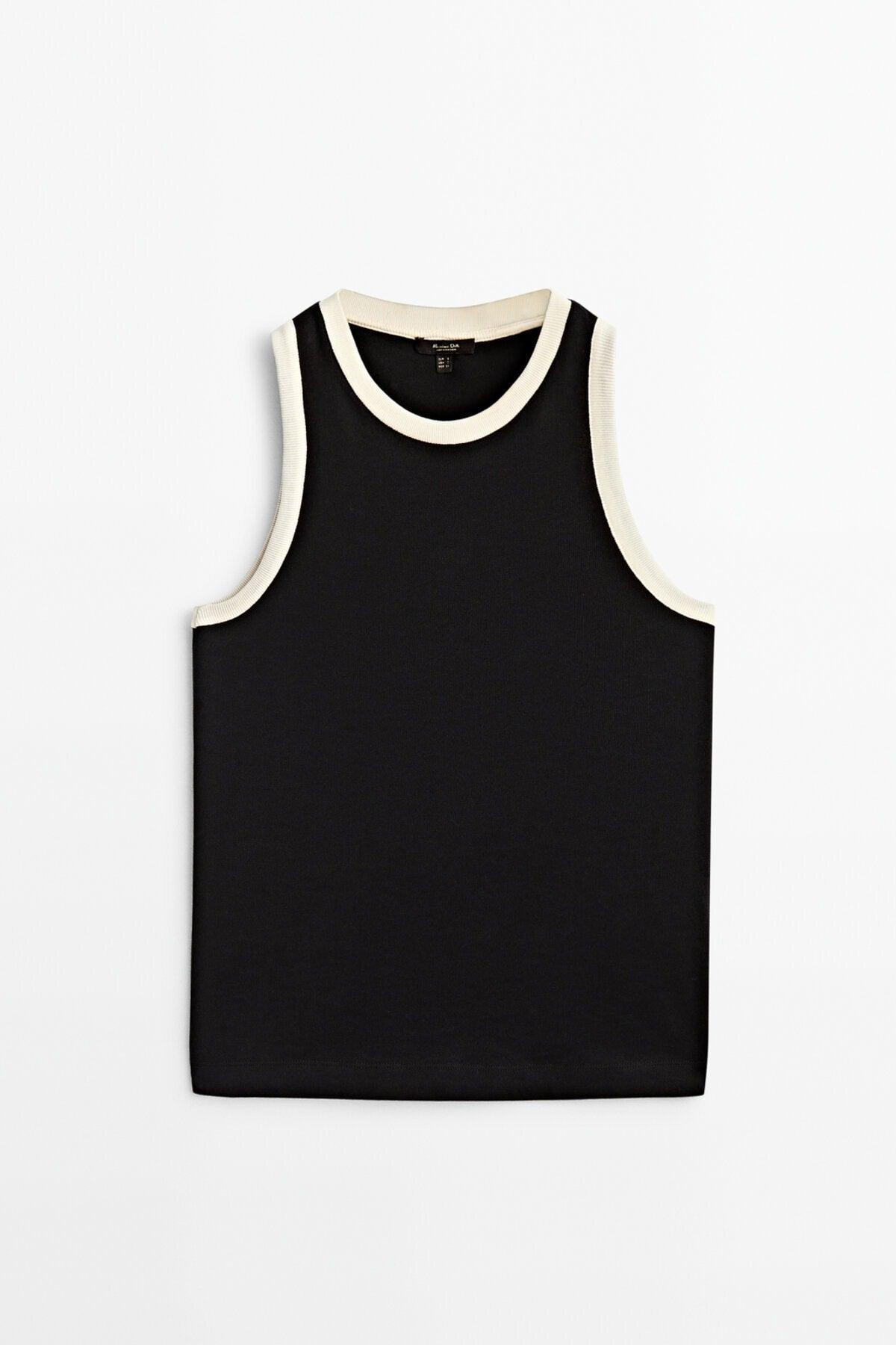 Sleeveless Contrast T-shirt - Swordslife