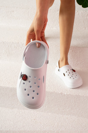 Women White Eva Deniz Beach Cook Doctor Nurse Hospital Confort Comfortable Sandals Slippers