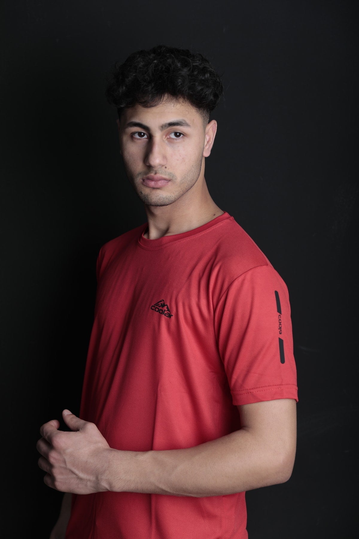 Red Sweat Absorbent Outdoor Performance Sports T-Shirt