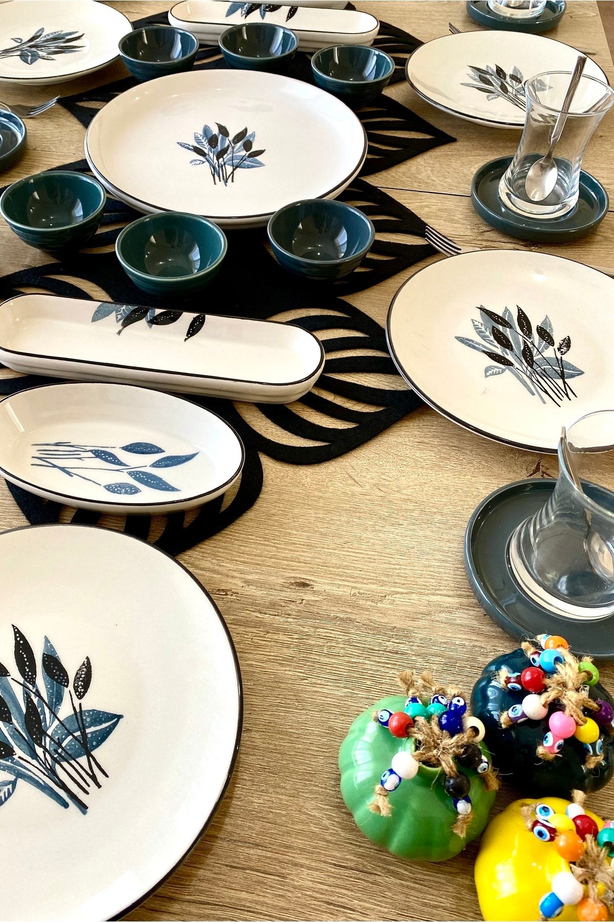 Başak Gray 6 Person 23 Piece Breakfast Set