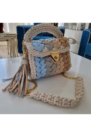 Women'S Colorful Peanut Pattern Handmade Crocheted Combed Cotton Bag & Hand, Shoulder And Crossbody Luxury Bag