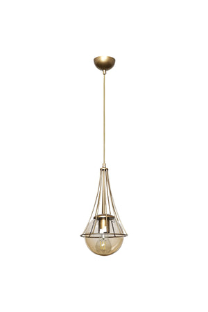 Lapis Single Antique-Honey Glop Glass Chandelier