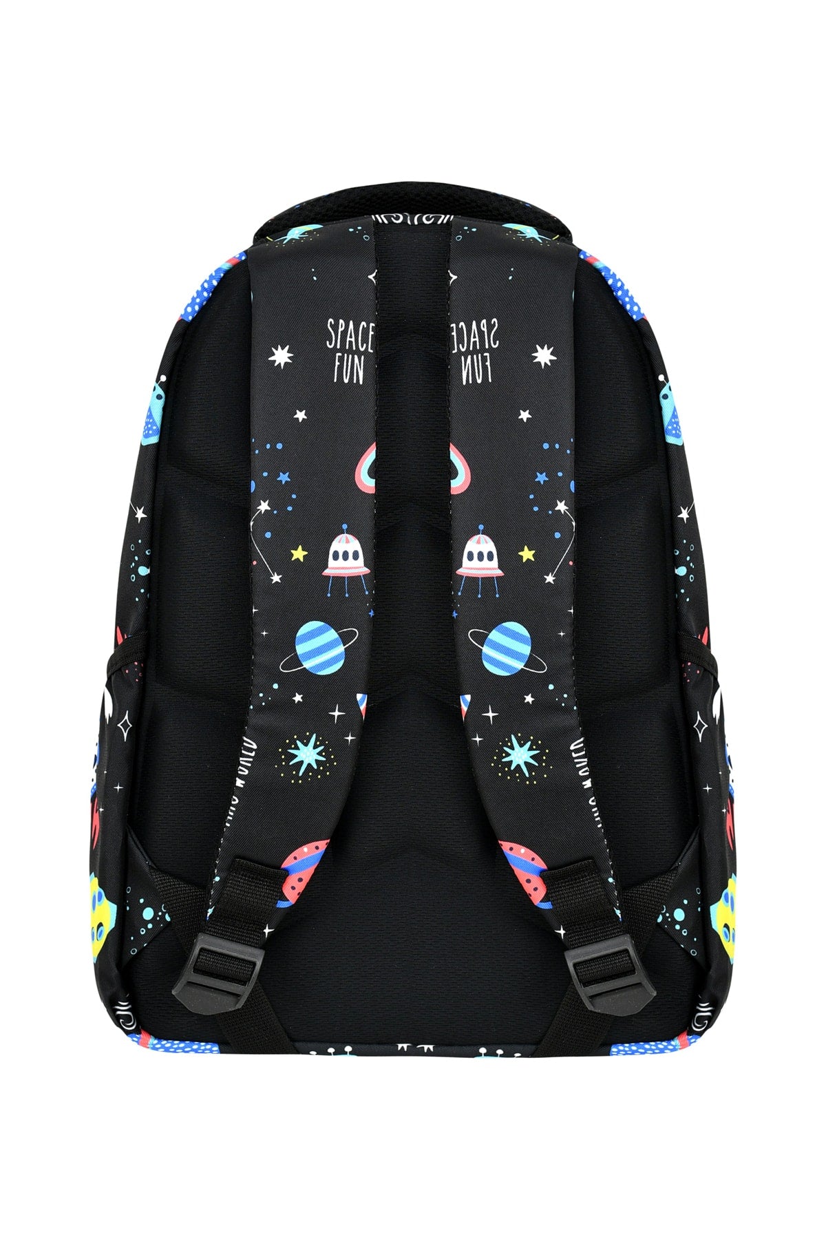 3-Pack Elementary School Space Patterned, Waterproof School Bag With Food And Pencil Holder For Boys