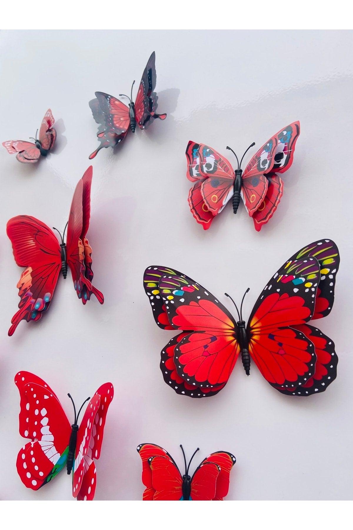 Double Winged Butterfly Custom Butterflies 3d Three-dimensional Wall And Fridge Ornament - Swordslife