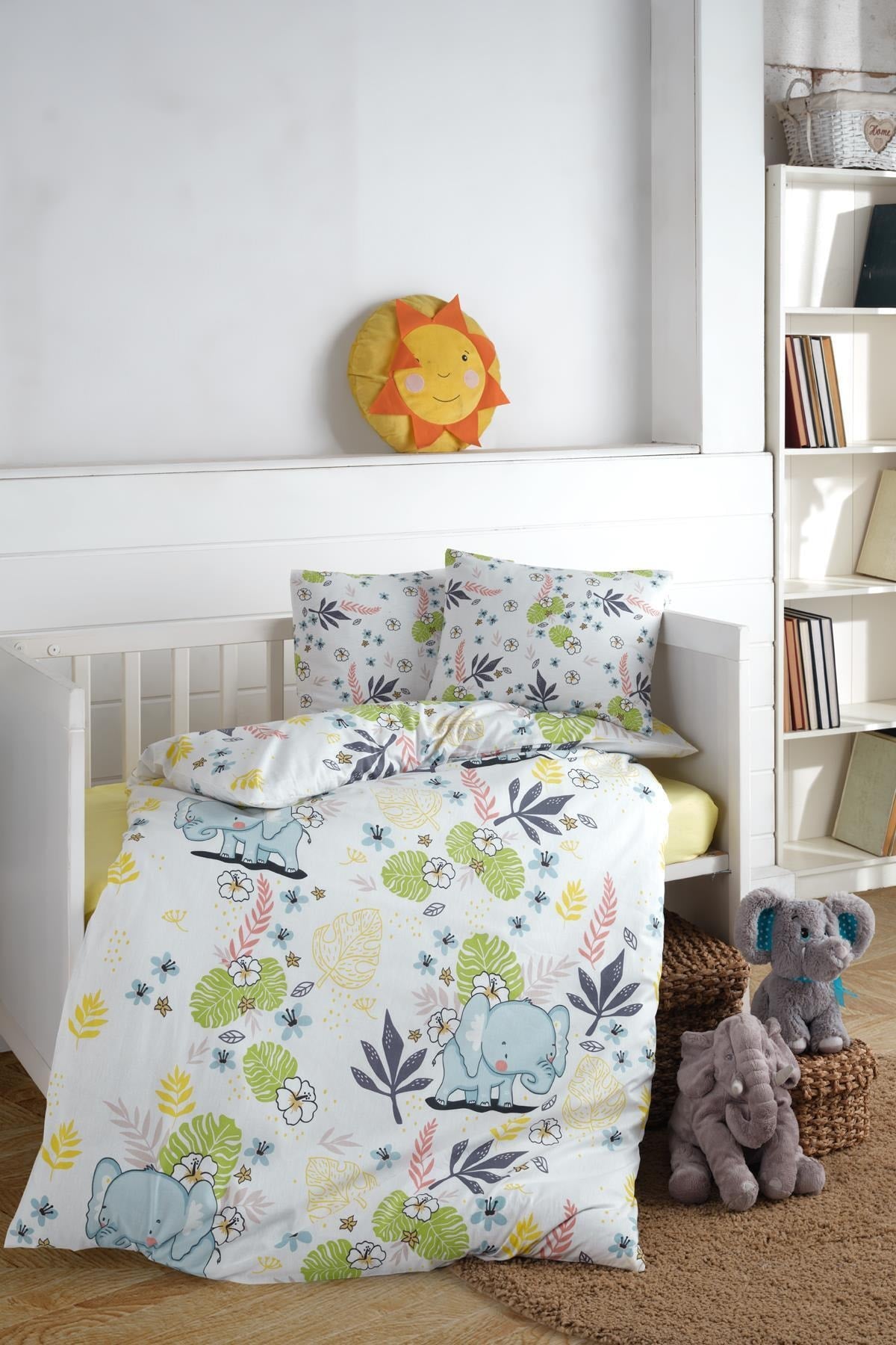 Baby Duvet Cover Set One Hundred Percent Cotton | Elephant