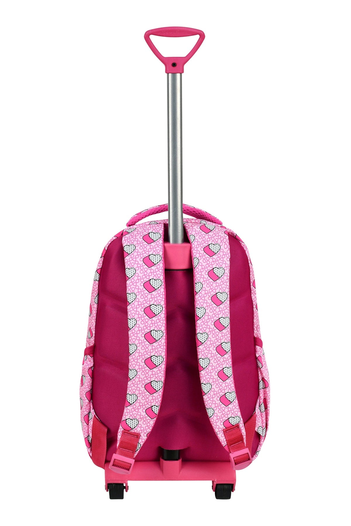 3-pack Girl Child's Heart Patterned Waterproof Primary School Bag with Squeegee and Pencil Holder