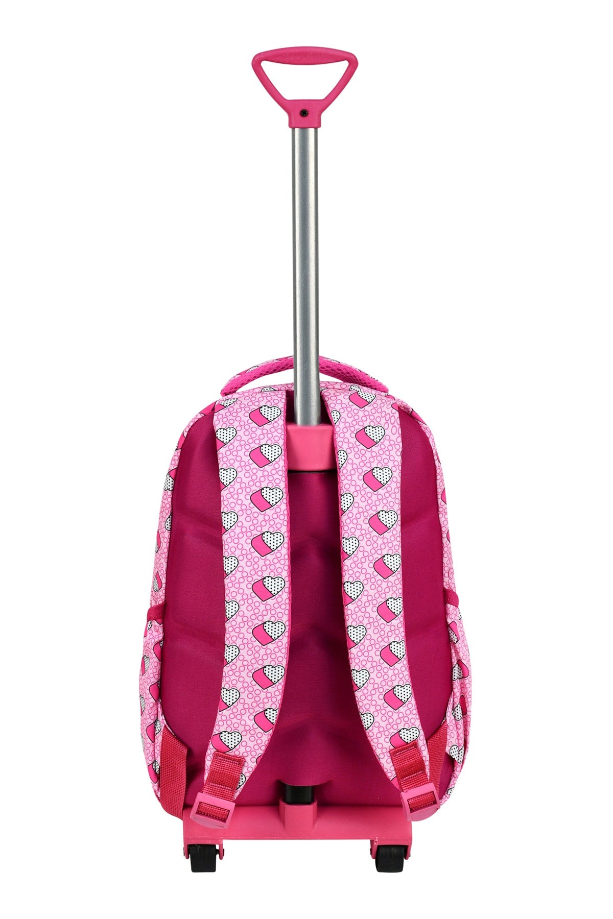 3-Pack Girl Child'S Heart Patterned Waterproof Primary School Bag With Squeegee And Pencil Holder