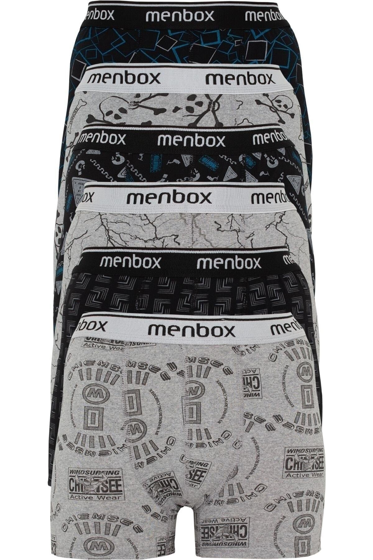 6 Piece Patterned Lycra Classic Men'S Boxer