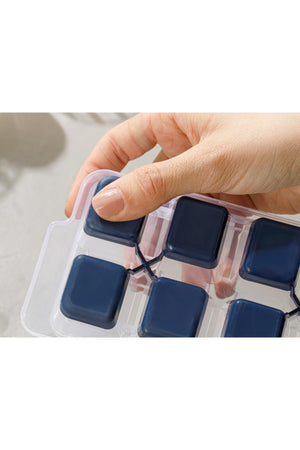 Simply Plastic Ice Tray With Lid 8,9X25,3X3,9Cm Dark Blue