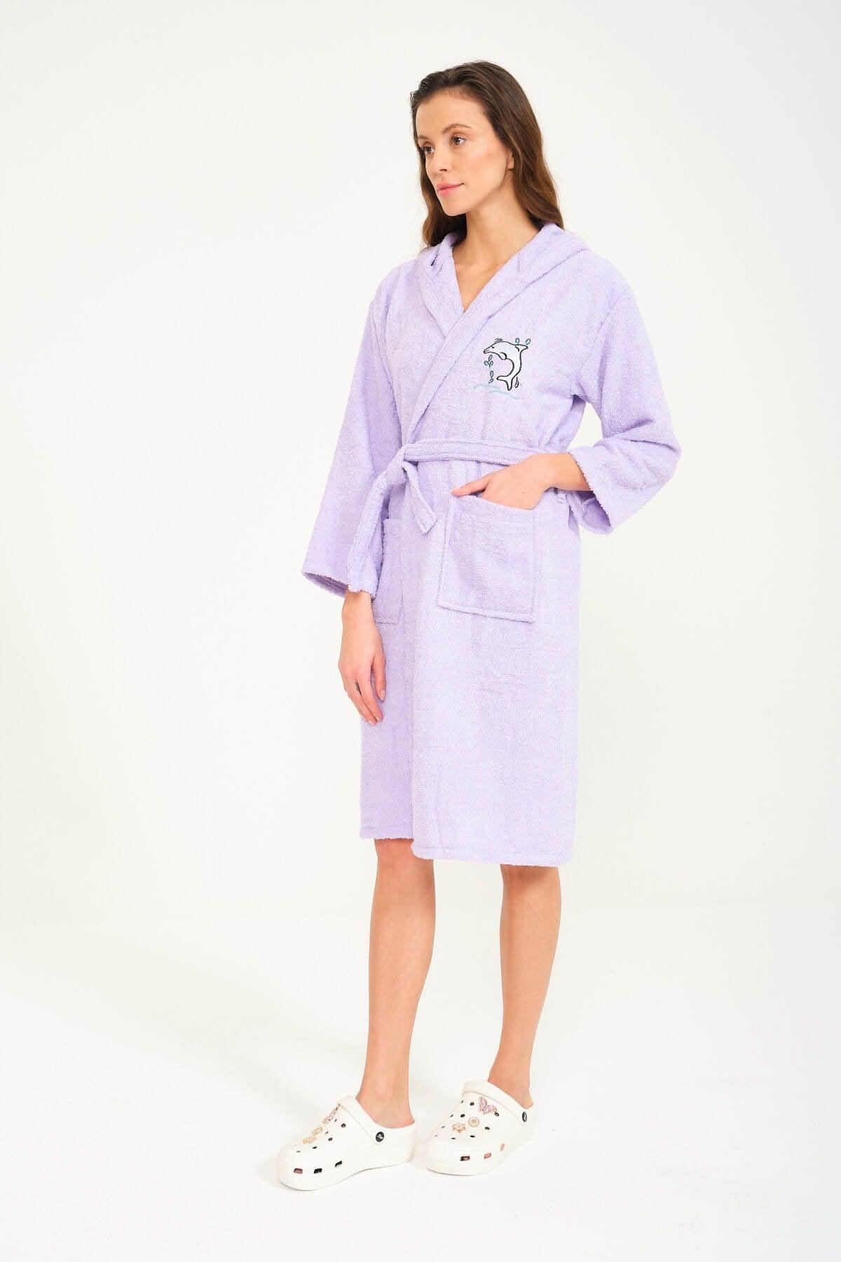 Plain And Hooded Cotton Curl Bathrobe - Swordslife