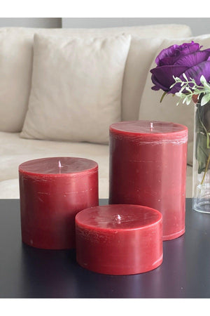 Large 3 Roll Cylinder Candle , Scented Decorative Block Candle - Swordslife