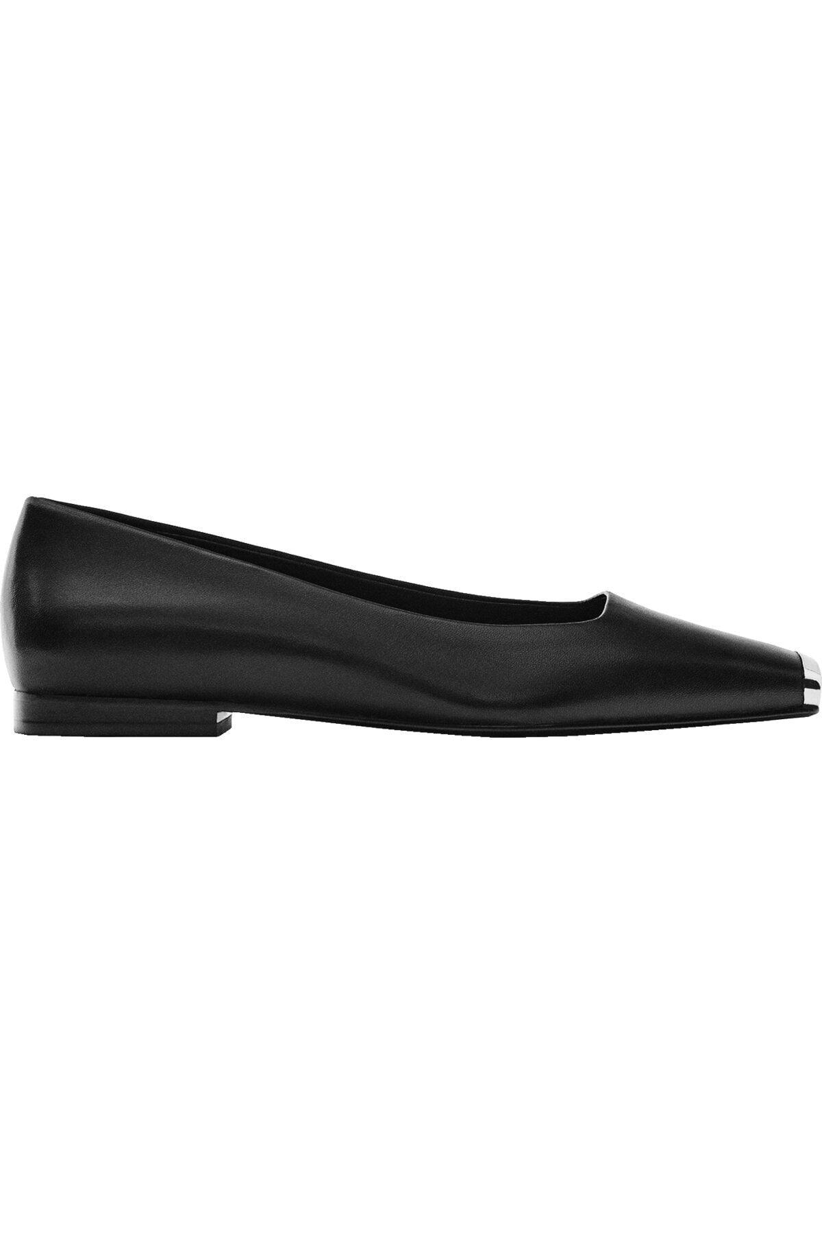 Metal Toe Leather Flats - Swordslife