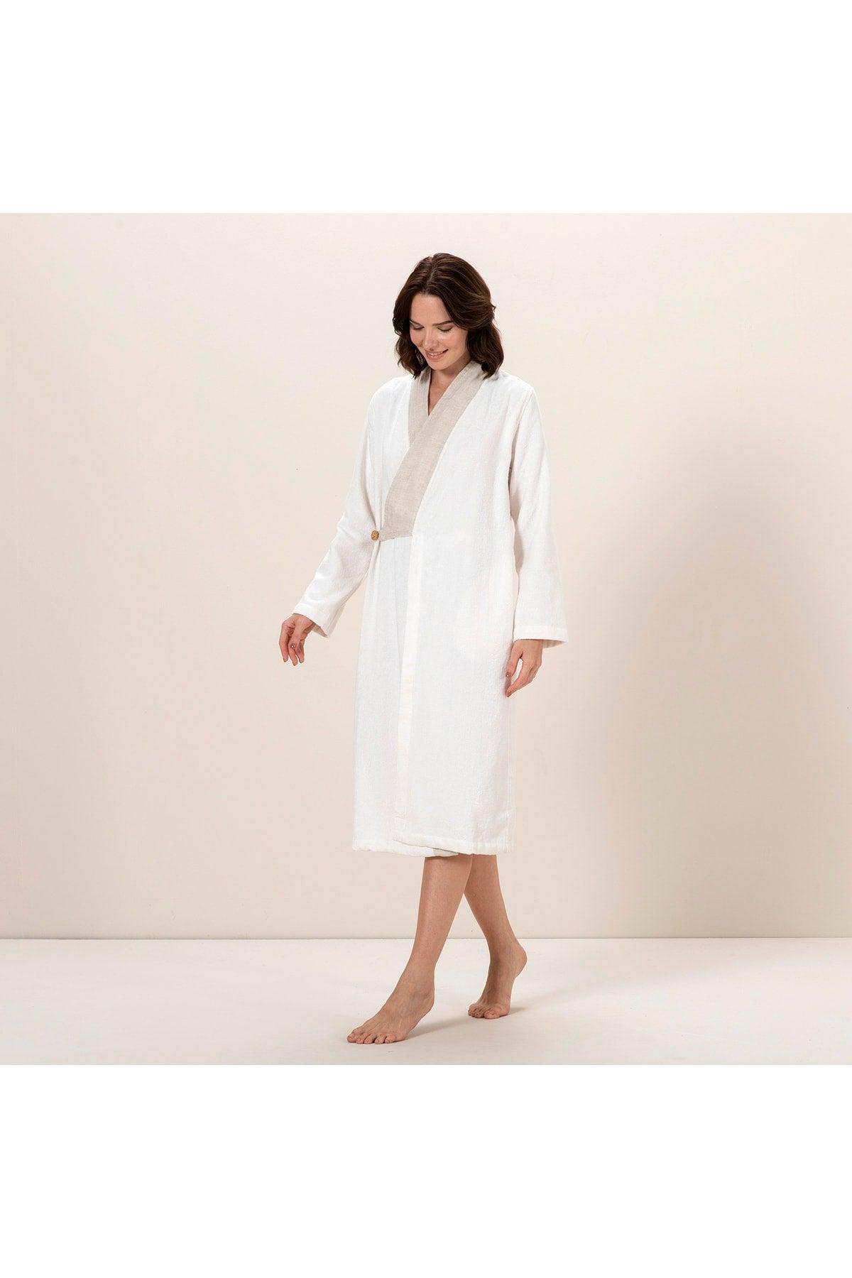 Pure Women's Bathrobe Ecru - Swordslife