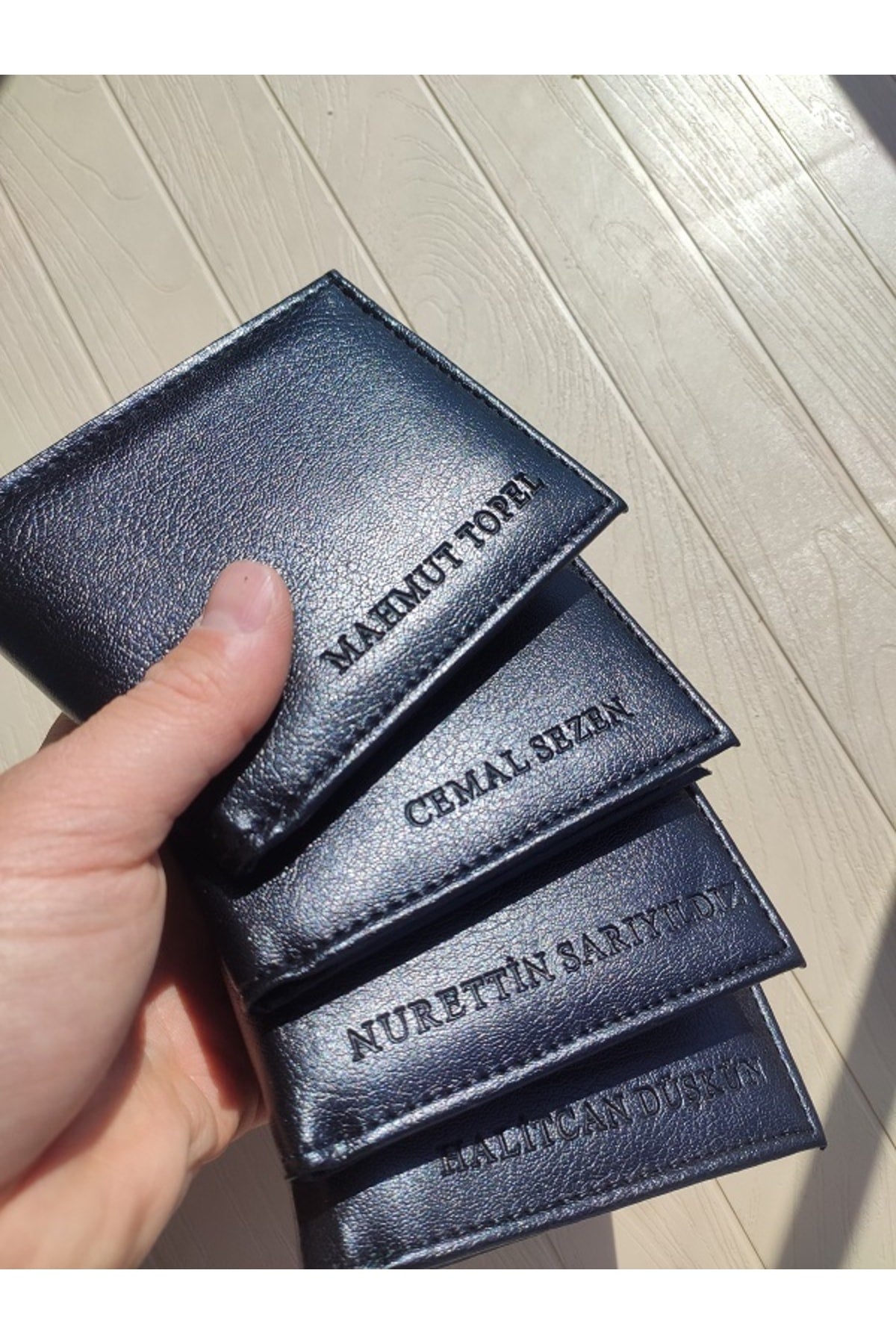 Black Men'S Wallet Personalized With Name Printed