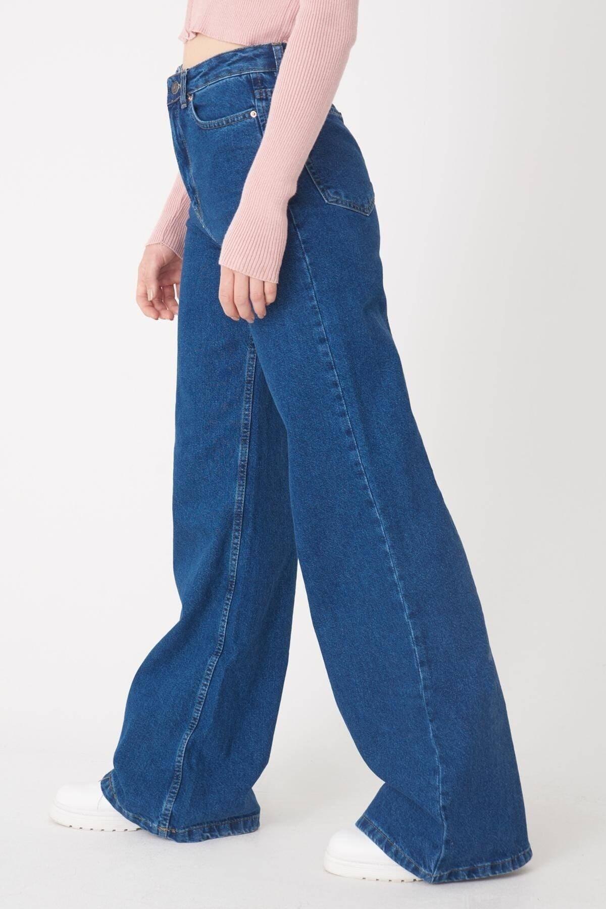 High Waist Wide Leg Jeans Pn12155 - Pnb - Swordslife