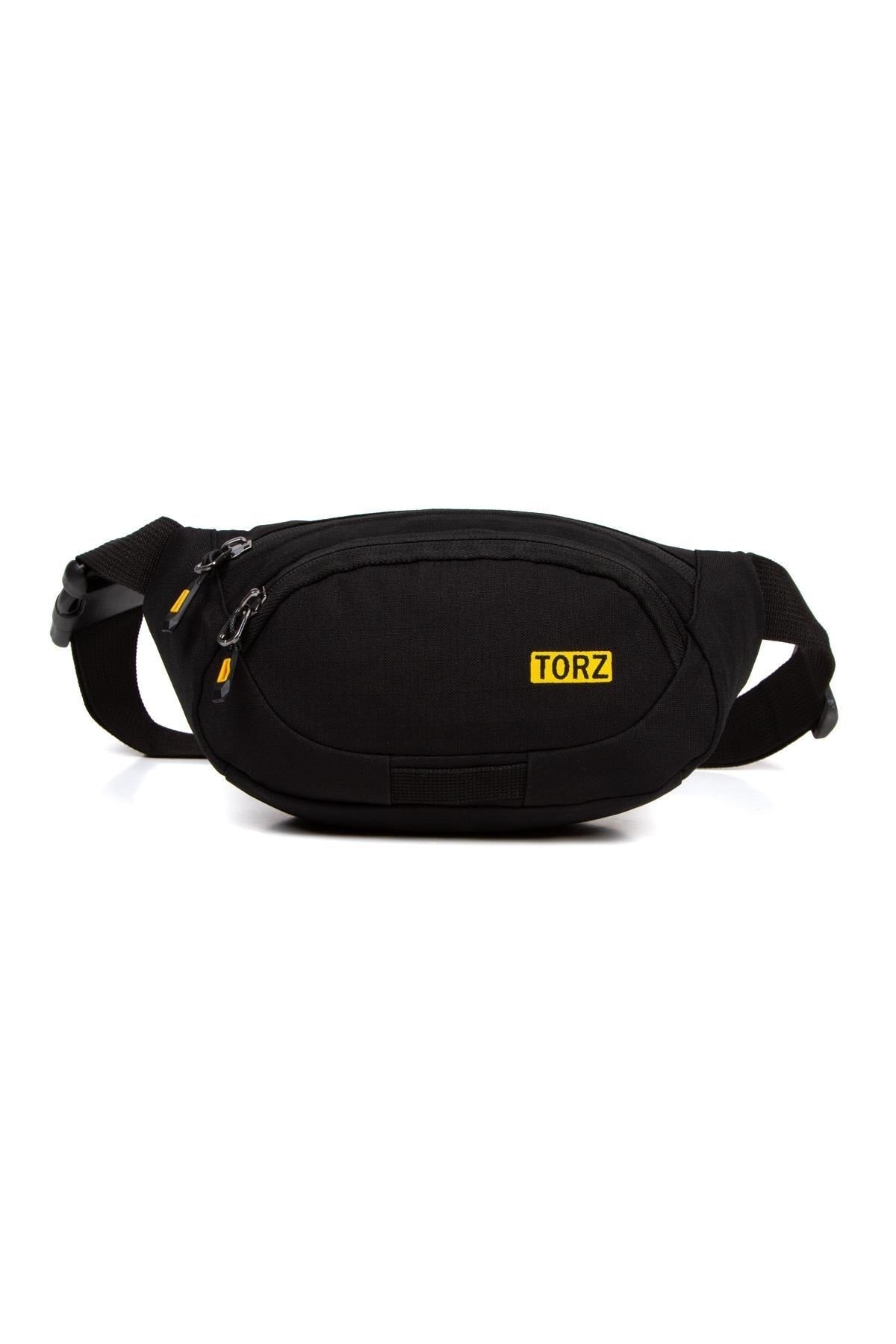 Men'S Waist Bag Black Chest Cross Shoulder Side Bag
