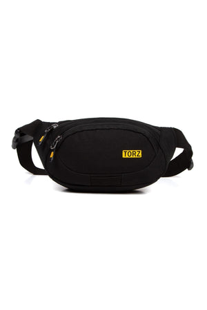 Men'S Waist Bag Black Chest Cross Shoulder Side Bag