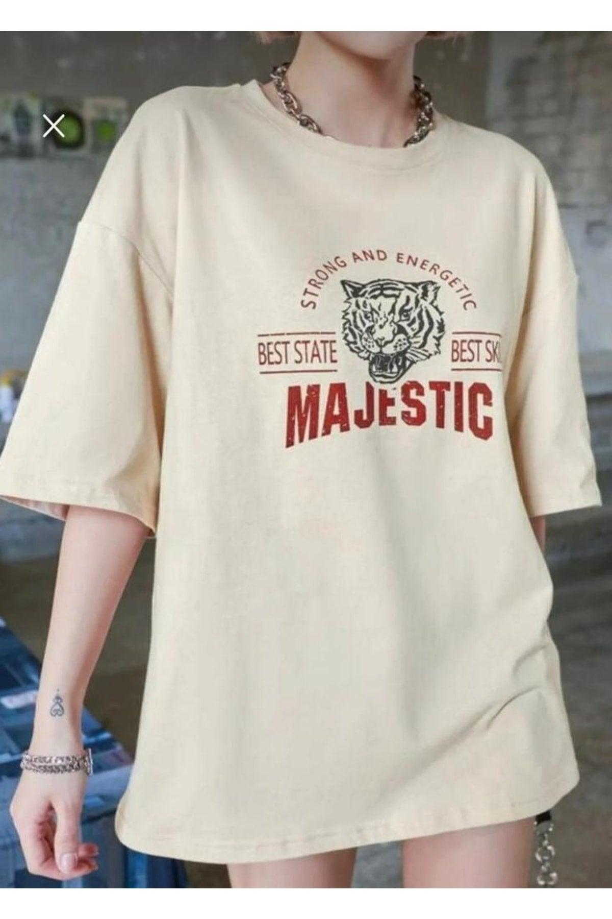 Women's Majestic Strong Printed Oversize T-shirt - Swordslife