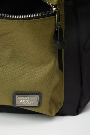 Men'S Black-Khaki Logo School-Backpack