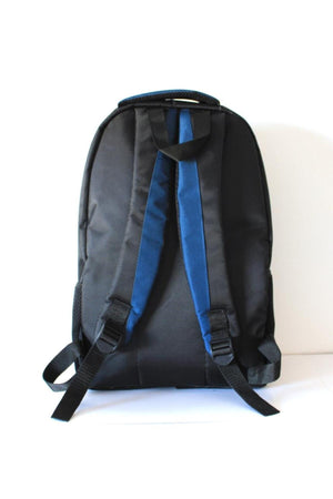 Backpack, 4 Sections, Foam Support, Black - Blue