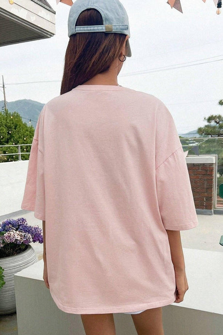 Women's Pink Majestic Printed Oversize T-shirt - Swordslife