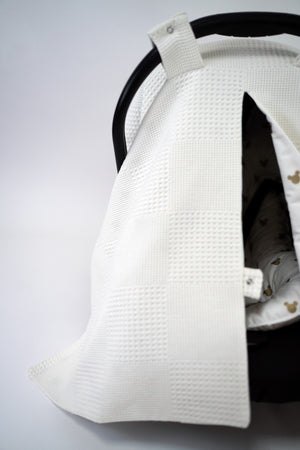 Cream/Gold Glitter Mickey Stroller Cover And Cushion
