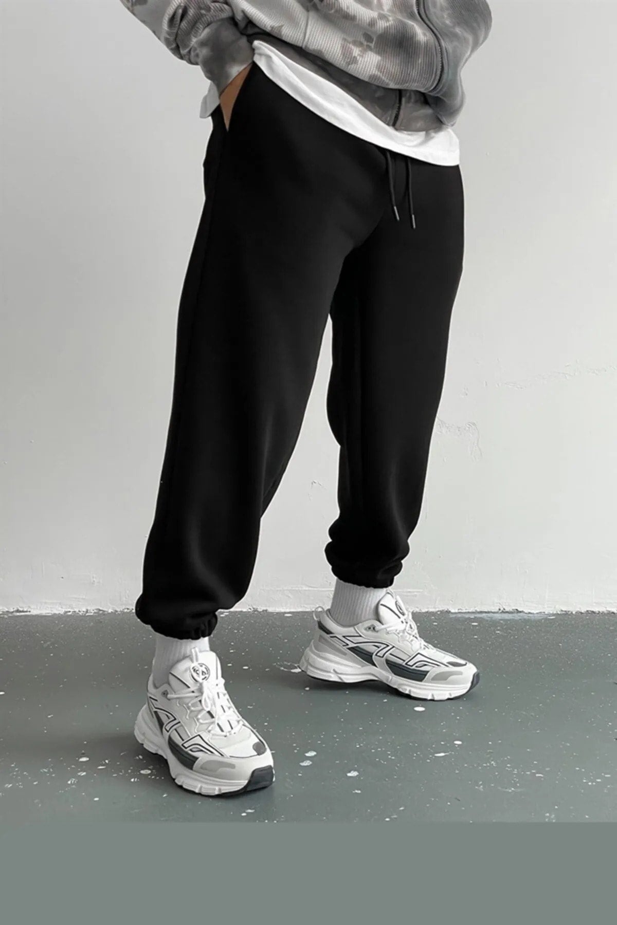 Unisex 2Ip Knitted Fabric Tracksuit Bottom