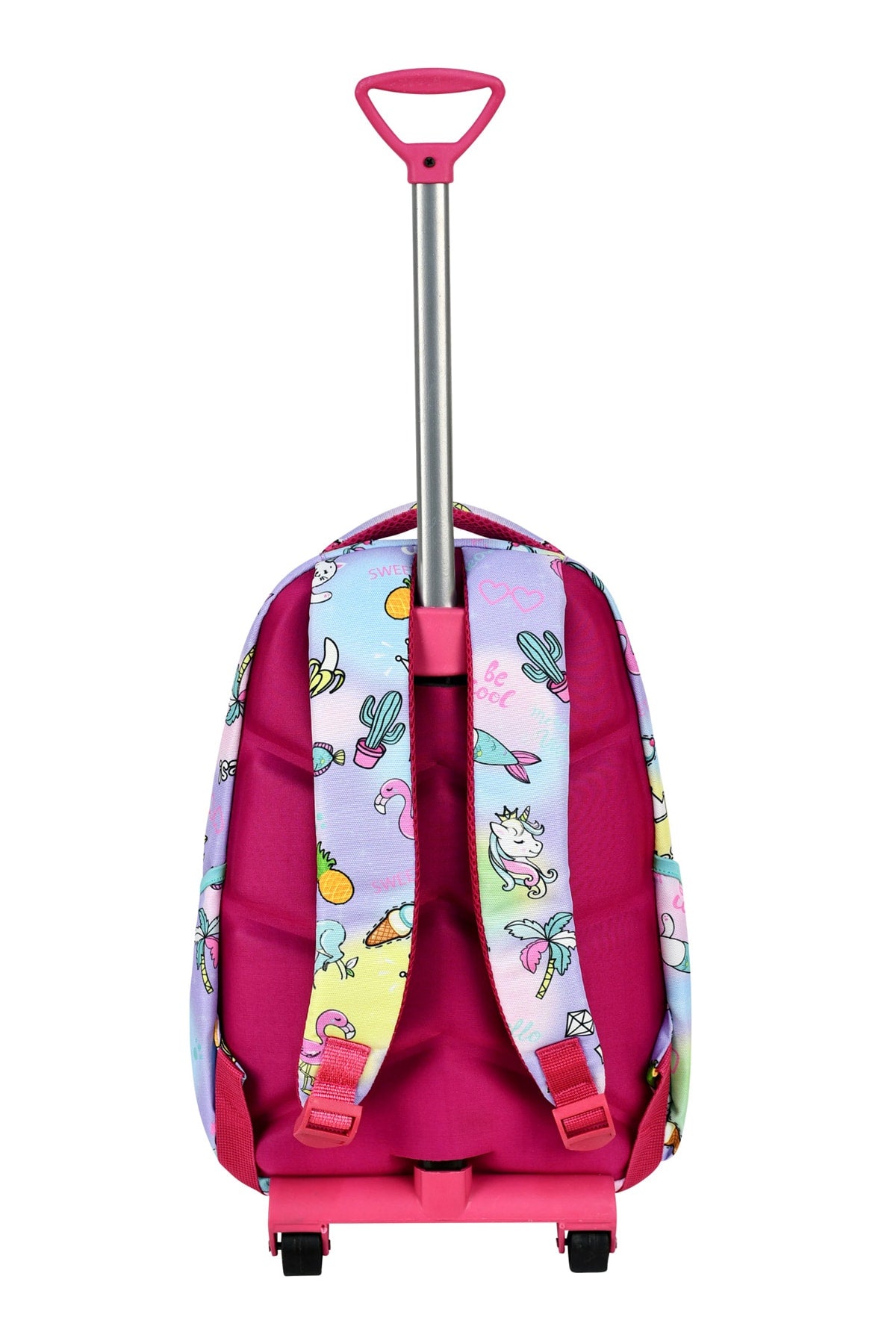 3-Pack School Set With Squeegee, Unicorn Pattern Primary School Bag + Lunch Box + Pencil Holder