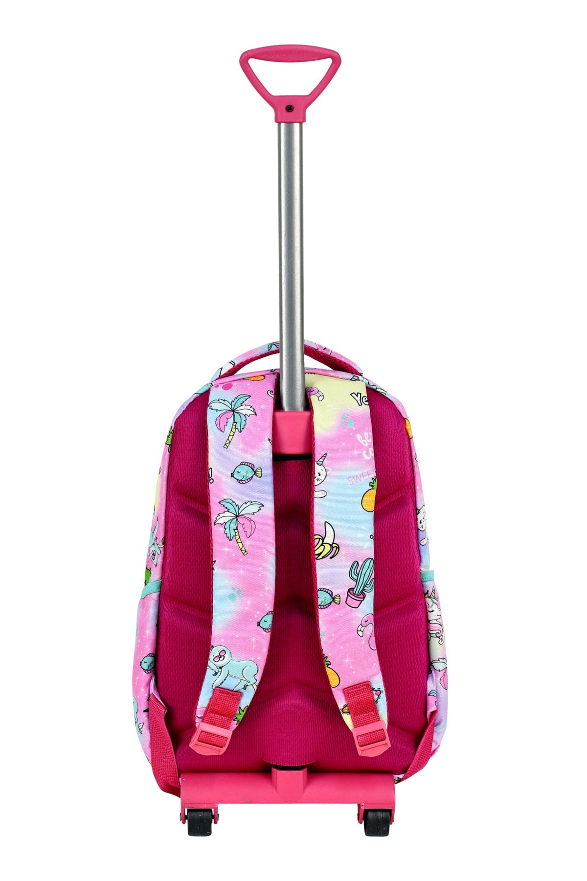 3-Pack School Set With Squeegee, Unicorn Pattern Primary School Bag + Lunch Box + Pencil Holder