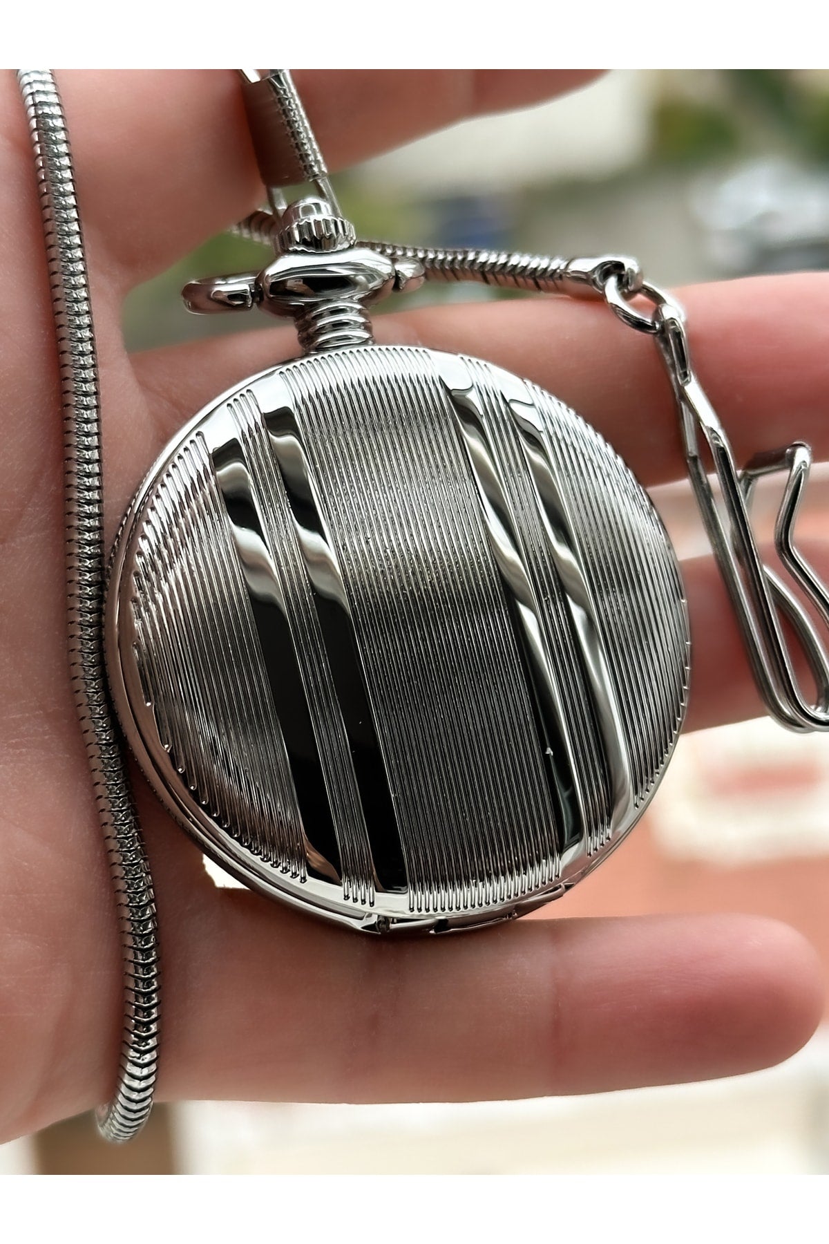 Brand Luxury 2 Years Guaranteed Retro Train Model Roman Numeral Pocket Watch + Rosary, Bracelet